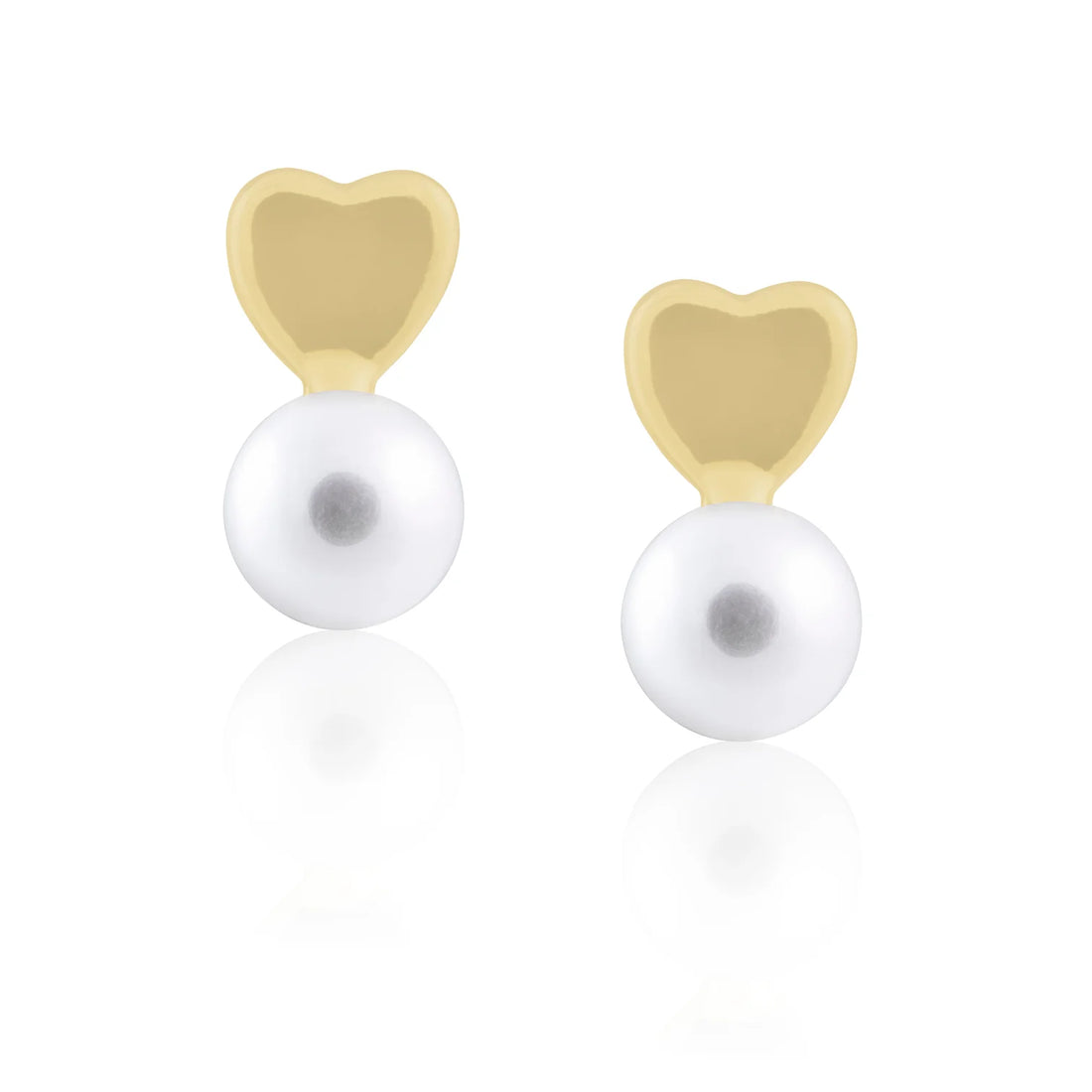 Pearl Heart Studs