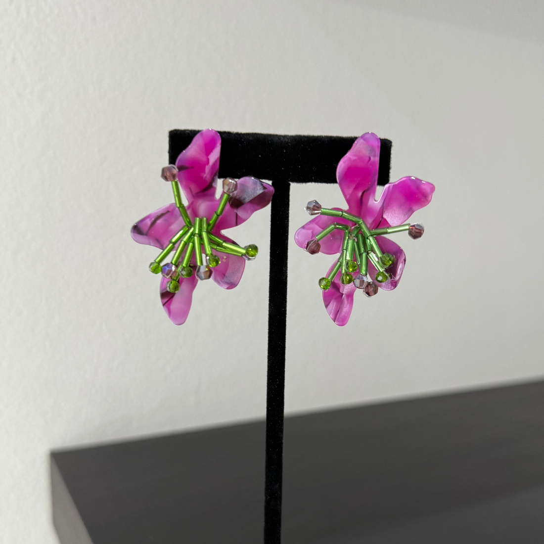 purple acrylic orchid