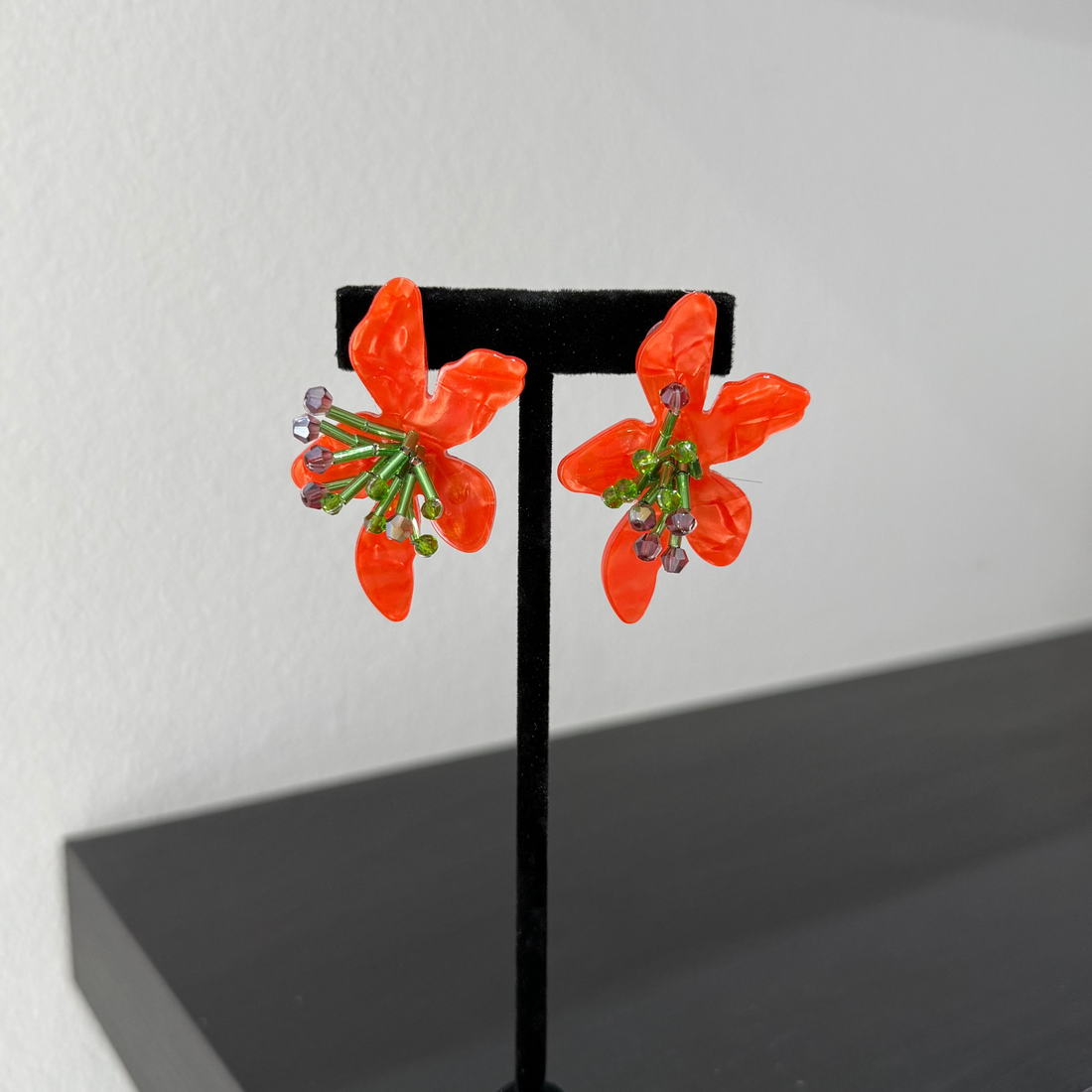 orange acrylic orchid