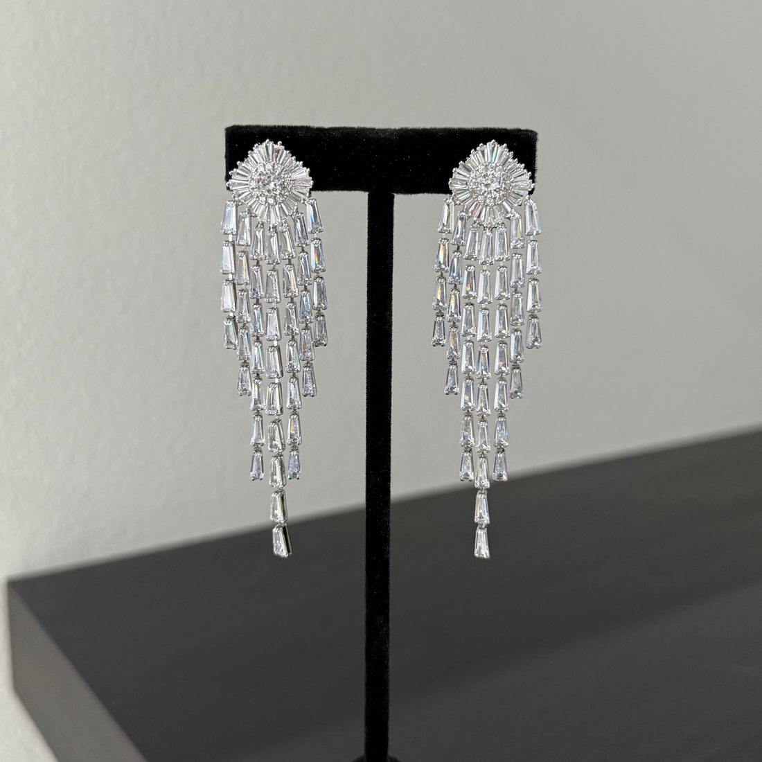 silver v chandelier
