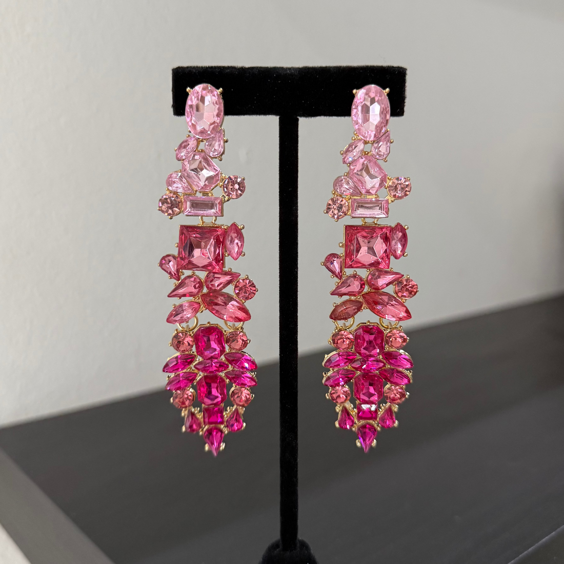 ombre chandelier pink