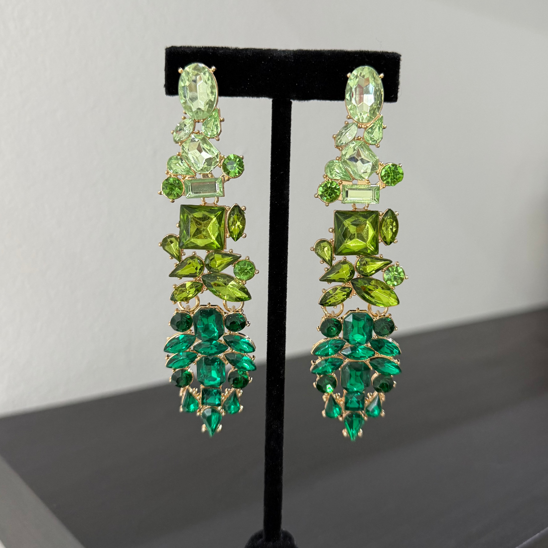 ombre chandelier green